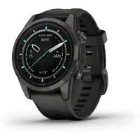Garmin epix Pro (2e génération), édition Sapphire, 42 mm, Boîtier en titane carbone gris DLC avec bracelet noir