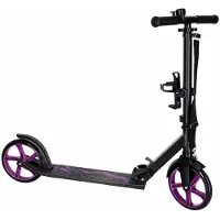 Kik Trottinette urbaine Trike Fix pliable, roues de 200 mm, noir et violet