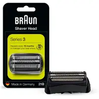 Braun Tête de remplacement pour rasoir électrique Series 3 - modèle 21B - Compatible avec les rasoirs électriques 300s, 310s, 3010BT