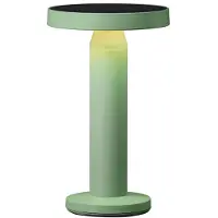 Luxus Europe - Lampe de table Solar Rio, vert foncé - Lampe de table LED solaire sans fil pour l'extérieur - Fonctionnement à l'énergie solaire et recharge USB-C