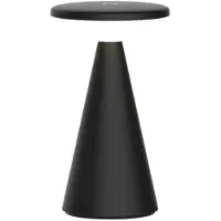 Luxus Europe - Lampe de table Zakynthos, noire - Lampe de table d'extérieur sans fil – Rechargeable