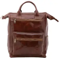 I Fratelli Firenze Sac bandoulière en cuir véritable, confectionné en Italie, de qualité artisanale, unie