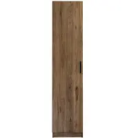 Dmora Canelli - Armoire Polyvalente 1 Porte, 40x182h cm Noyer Marron, 3 Étagères