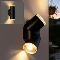 ZMH Applique murale LED , 10W, pour extérieur, IP65, éclairage ascendant et descendant, 8cm, 3000K. Applique murale extérieure pour éclairage de maison, jardin, salon, balcon ou couloir