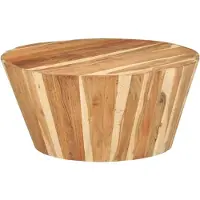 vidaXL Table basse Ø65x31 cm bois massif acacia