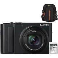 Panasonic Lumix DC-TZ300 - Noir + Lexar 64GB SDXC + Case Logic DCB-313