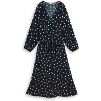 Tom Tailor Robe-chemise bleu marine / blanc
