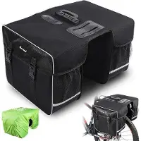 OEM Lot de deux sacoches de vélo avec protection contre la pluie, capacité de 30 litres, robustes et imperméables