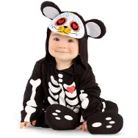 MOM Osito Day Of The Dead Costume Noir 7-12 Months Enfants