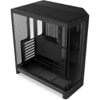 NZXT Boîtier gaming H6 Flow 2026, format ATX, double compartiment, couleur noire, avec fenêtre en verre