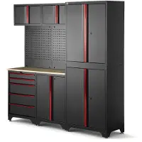 HBM système d'atelier modulaire 6 pièces, noir rouge, modèle B