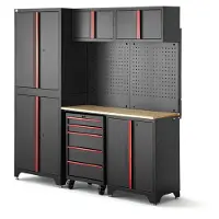 HBM système d'atelier modulaire 6 pièces, noir rouge, modèle A
