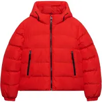 Superdry pour femme. W5011996A Veste matelassée à capuche Hooded Sports rouge (S), Casuel, Polyester