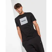 BOSS pour homme. 50569128 Maillot Carbon Logo noir (S), Casuel, Coton, Manche courte