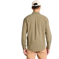 Timberland Poplin Long Sleeve Shirt Vert M Homme