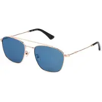 Police Spl996-55300b 55/19/145 Sunglasses Bleu,Doré Homme