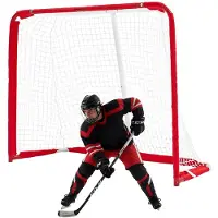 Vevor But de Hockey de Rue 142x113 cm Filet de Street Hockey ou à Roulettes