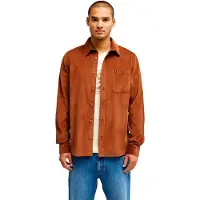 Quiksilver Smoke Trail Cord Long Sleeve Shirt Marron 2XL Homme