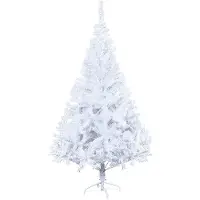 Yakimz Arbre de Noël artificiel sapin artificiel y compris support d'arbre métal blanc 150cm