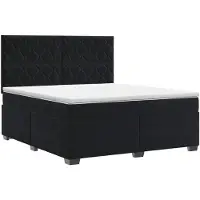 vidaXL Lit boxspring avec matelas noir 140 x 200 cm velours