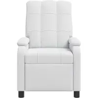 vidaXL Fauteuil relax blanc, revêtement en tissu, marque