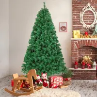 Izrielar 180cm Arbre de Noël artificiel Sapin de Noël avec 770 pointes Aiguilles PVC Support métallique & système de pliage Arbre de Noël vert