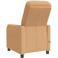 vidaXL Fauteuil de relaxation de massage beige, revêtement bouclé