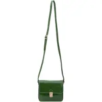 I Fratelli Firenze Sac bandoulière pour femmes, en cuir véritable Vacchetta, avec fermeture réglable et boucle à clip