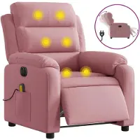 Syfax Fauteuil de massage électrique rose velours