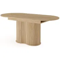 Furnlux Classic Table de salle à manger FURNLUX Lovi, couleur beige, 220 cm / Couleur principale : beige / Dimensions : 220 x 76 x 90 cm