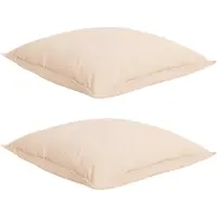 vidaXL Ensemble de draps , 2 pièces, 135 x 220 cm, en kapok et polyester, couleur beige