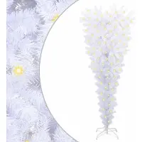 Syfax Sapin de Noël artificiel avec 150 LED Blanc 120 cm PVC et Acier