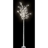 Syfax Arbre de Noël avec 220 LED, 2,2 mètres, lumière blanche froide, pour intérieur et extérieur
