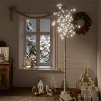 Prolenta Maison Exclusive - Sapin de Noël avec 220 LED, 2,2 mètres, lumière blanche froide, pour intérieur et extérieur