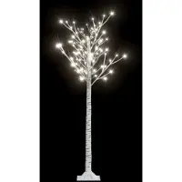 Syfax Arbre de Noël avec 156 LED, 1,5 mètre, lumière blanche froide, pour intérieur et extérieur