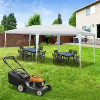 Peviasot Pavillon , 3x6 mètres, tente de jardin étanche, tente de fête avec fenêtres, bâche en PE pour jardin, terrasse, anniversaire, couleur blanche