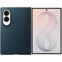 Samsung Galaxy Z Fold 8 Back Cover Carbone avec Aimant Bleu