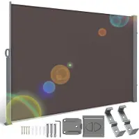OEM Paravent coupe-vent étanche - Structure à un bras - 180x300 cm - Pliable - Pour jardin - Tente - Parasol - Ombre - Terrasse - Parasol - Marron