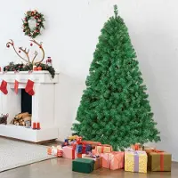 Jayseuw 210cm Arbre de Noël artificiel Sapin de Noël avec 900 pointes Aiguilles PVC Support métallique & système de pliage Arbre de Noël vert