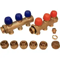 Wavin Tigris Fordelerrørssaet 1" 3vejs Incl. 20x2,0 mm Pex koblingssaet