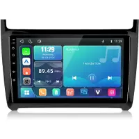 Hexinex Système autoradio Linux sans fil de 9 pouces, compatible avec Carplay, pour VW Polo 6R 6C (2008-2020), avec commandes au volant, WiFi, Bluetooth, RDS et 2 ports USB