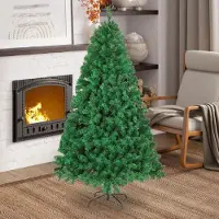 Izrielar 210cm Arbre de Noël artificiel Sapin de Noël avec 900 pointes d'aiguilles en PVC Support métallique & système de pliage Arbre de Noël vert