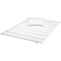 Famanu Couette d'hiver 155 x 220 cm avec oreiller 40 x 80 cm, 100 % microfibre, lavable, liebling