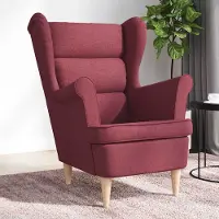 Prolenta Fauteuil exclusif, couleur vin, 74x84x100 cm, revêtement en tissu
