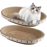 OEM Tapis anti-griffures pour chats, ovale, 47 x 32 cm, protection pour les meubles