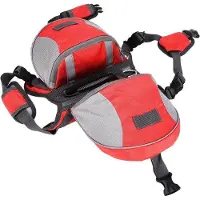 OEM Sac à dos de promenade pour chien avec poches latérales, taille M (rouge)