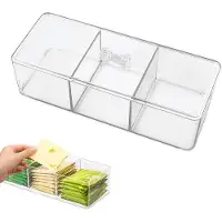 OEM Rangement pour café et sucre, 3 compartiments, transparent, en plastique