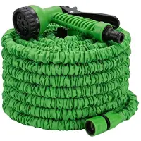 Avizar , tuyau d'arrosage extensible de 22,5 mètres avec pistolet de pulvérisation, couleur verte
