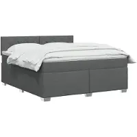 vidaXL Lit à lattes avec matelas et éclairage LED, gris foncé, 160 x 200 cm