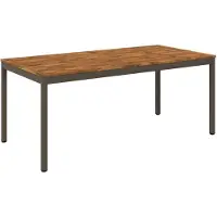 vidaXL Table de jardin, style naturel et café, 180 x 88,5 x 75 cm